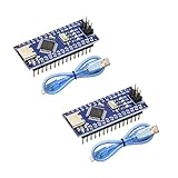 Nano Conseil de Développement avec câble Binghe 2 Pièce Nano Conseil de Développement avec Chip CH340 Type-C Interface 5V 16M 328P Microcontrôleur Compatible avec Arduino IDE