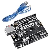ELEGOO UNO R3 Carte Controller Board Microcontrôleur avec Câble USB Bleu Compatible avec Les projets Arduino IDE Conforme RoHS