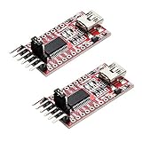 Yizhet 2X FTDI Adaptateur Convertisseur FT232RL USB à TTL Serial pour 3,3 V et 5 V pour Arduino Raspberry Pi