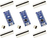 ELEGOO 3 Pièces Carte Nano ATmega modèle de 328P Micro Contrôleur Module Board Compatible avec Les projets Arduino IDE Conforme RoHS