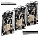 AZDelivery 3 x NodeMCU Lolin V3 Module ESP8266 ESP-12F Carte de Développement WiFi Version Non soudée Compatible avec Arduino y Compris Un eBook