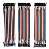 ELEGOO Lot de 120pcs Câbles Dupont Breadboard 28AWG 3 en 1 [40Pin Mâle vers Femelle, 40Pin Mâle vers Mâle, 40Pin Femelle vers Femelle] Longueur 20cm pour Mega modèle de 2560 Nano ou Plaque d'Essai