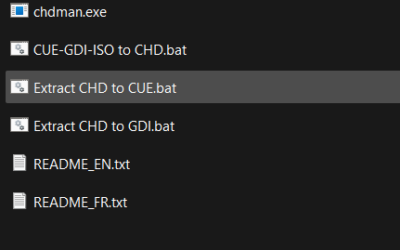 Convertir un fichier Bin, Cue, GDI vers CHD (PSX)